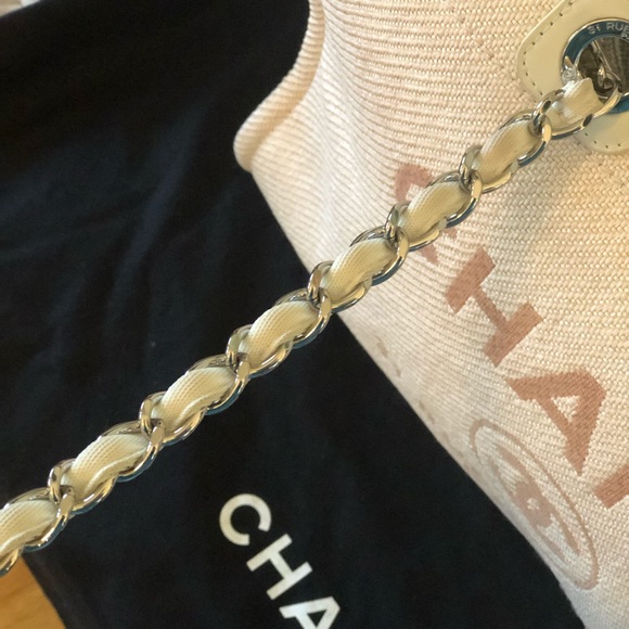 SOLD 💗💗Pink Chanel Deauville Shopping Tote💗💗 - Picture 2 of 7